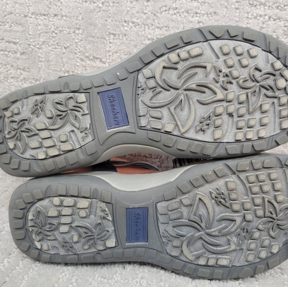 Skechers Women's Size 9 Raggae Slim Navy Blue Silver Memory Foam Slip On Sandals - Picture 7 of 12